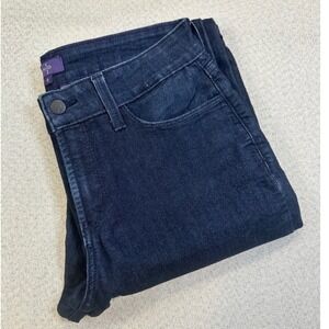 NYDJ Bootcut Jeans Womens 8 Blue Cotton Blend Lift Tuck Classic Rhinestone Denim